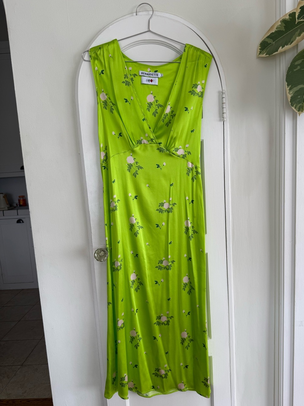 Bernadette Green Silk Floral Dress